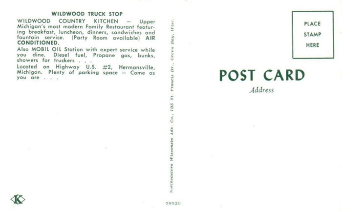 Wildwood Country Kitchen - Old Postcard (newer photo)